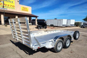 Aluma 14x80 All Aluminum, 8.5K GVWR, Tandem Axle, Straight Tailgate (8014TA-EL-TG-RTD)