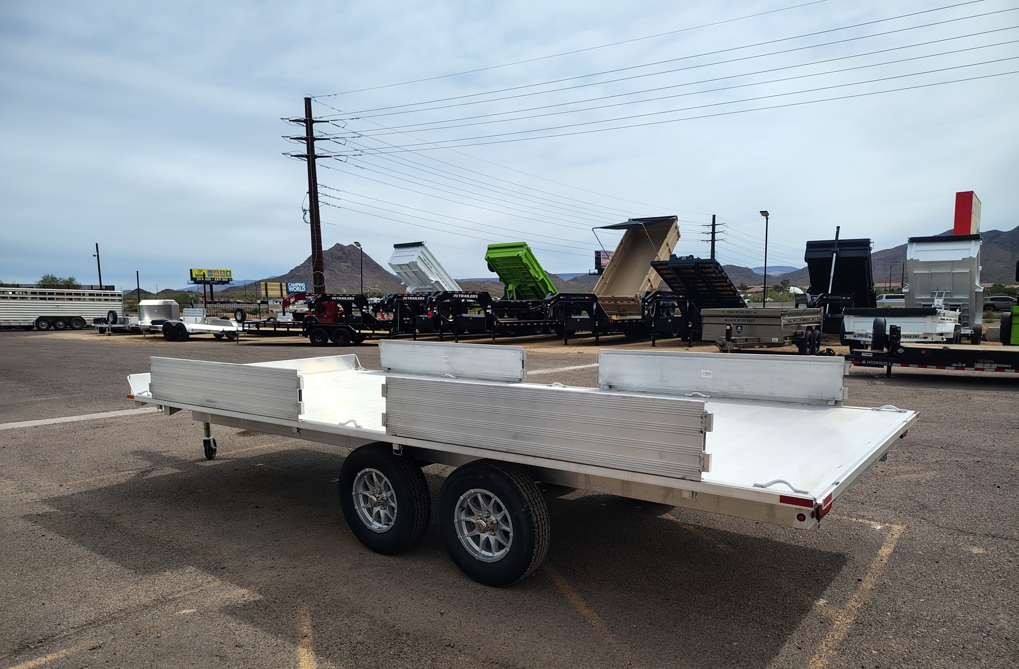 Aluma 16x88 All Aluminum, 4.4K GVWR, Tandem Axle, ATV Ramp (A8816TA-EL-R) - Stock #ALU377 - Image 3 of 7