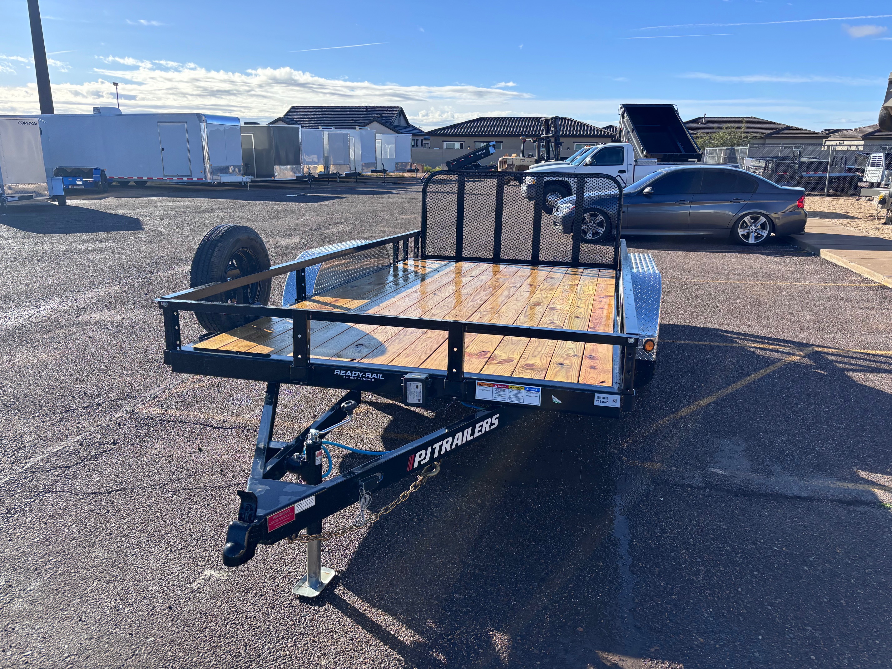 P.J. Trailers 14x83 Tandem Axle, 7K GVWR, Channel Utility, DT w/ 3' Gate - Stock #PPJ11076 - Image 2 of 4