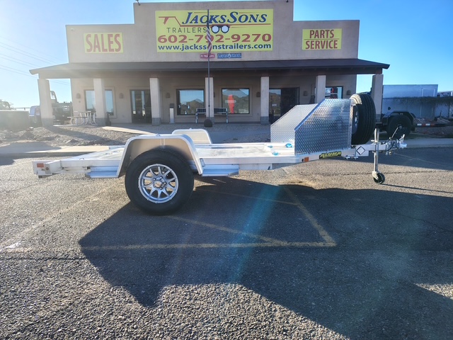 Aluma MC210 Motorcycle Trailer, 3K GVWR, Single Axle (MC210S-R-RTD) - Stock #ALU303 - Image 1 of 8