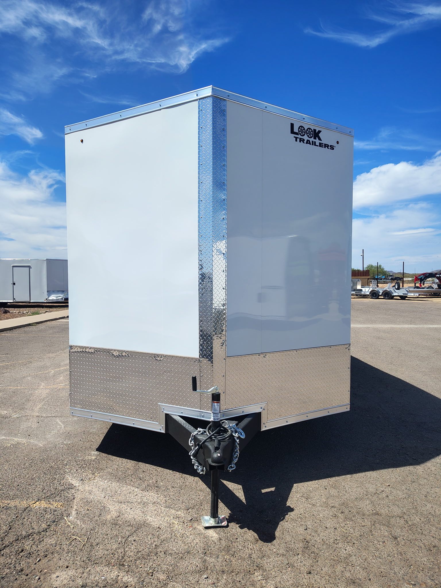 Compass 26x8.5 Element SE Flat Top Sloped V-Nose Car Hauler 10K GVWR,  6" Additional Height, Ramp Door - Stock #CMP2868 - Image 7 of 7