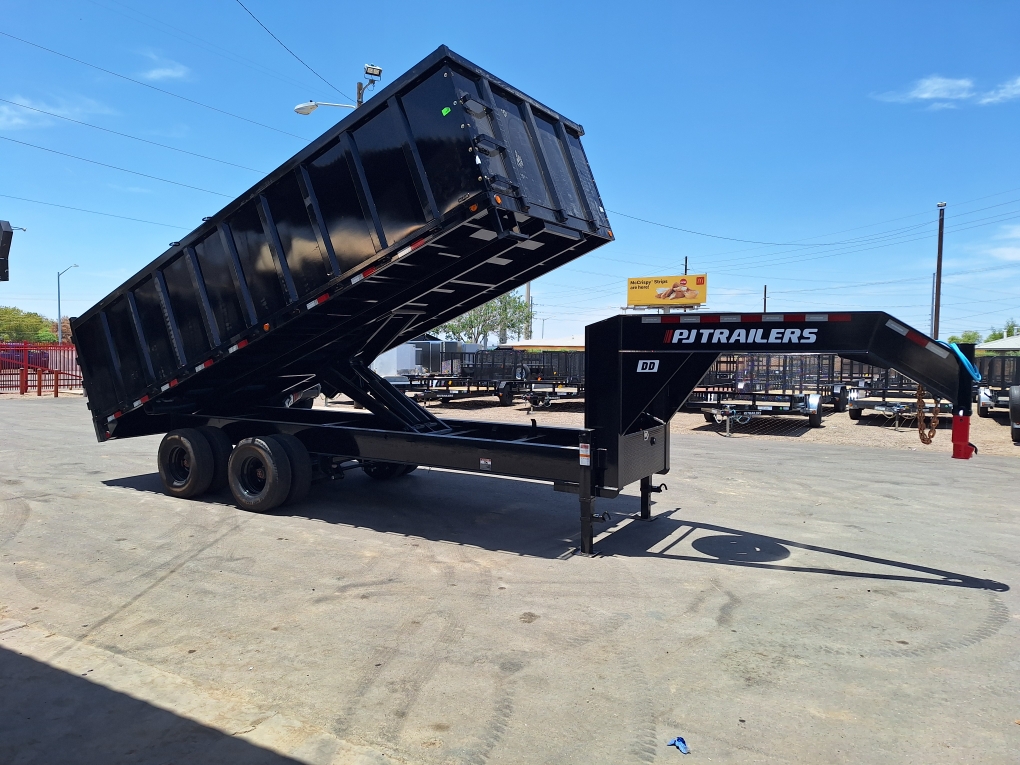 P.J. Trailers 20x102 Tandem Axle, 25,900K GVWR, Goosneck Dump w/Duals, 48" Sides - Stock #PJD1587 - Image 4 of 5