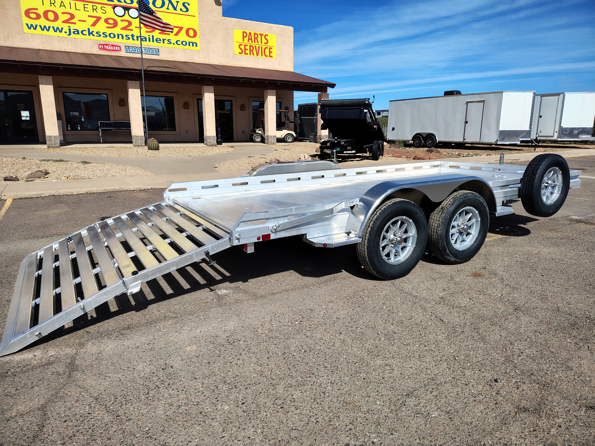 Aluma 14x80 All Aluminum, 8.5K GVWR, Tandem Axle, Bi-Fold Tailgate (8014TA-EL-BT-RTD) - Stock #ALU371 - Image 4 of 7