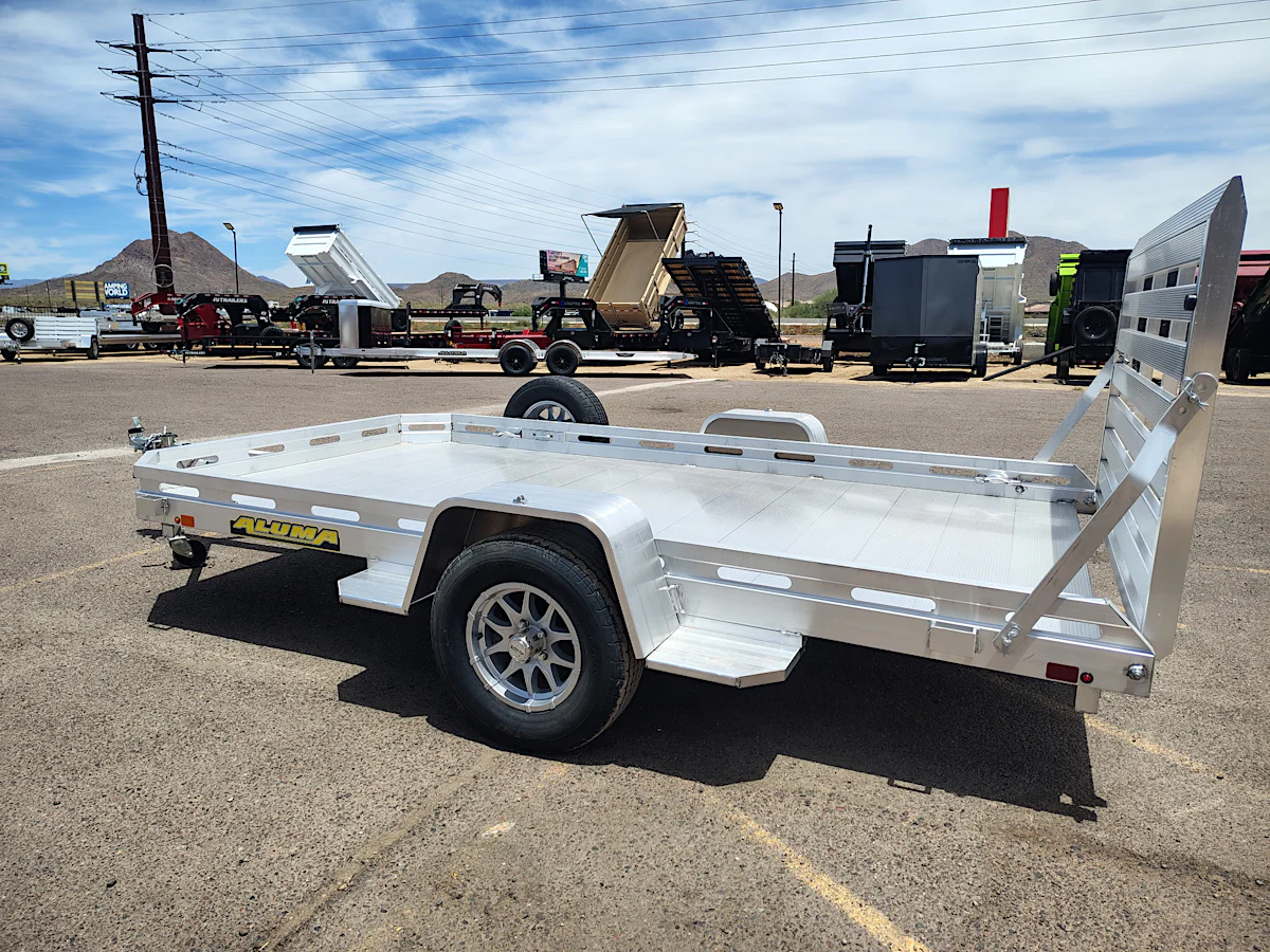 Aluma 12x77 All Aluminum, 3K GVWR, Heavy Single Axle (7712H-S-TG) - Stock #ALU392 - Image 3 of 8 Aluma 12x77 All Aluminum, 3K GVWR, Heavy Single Axle (7712H-S-TG) - Stock #ALU392 - Image 3 of 8