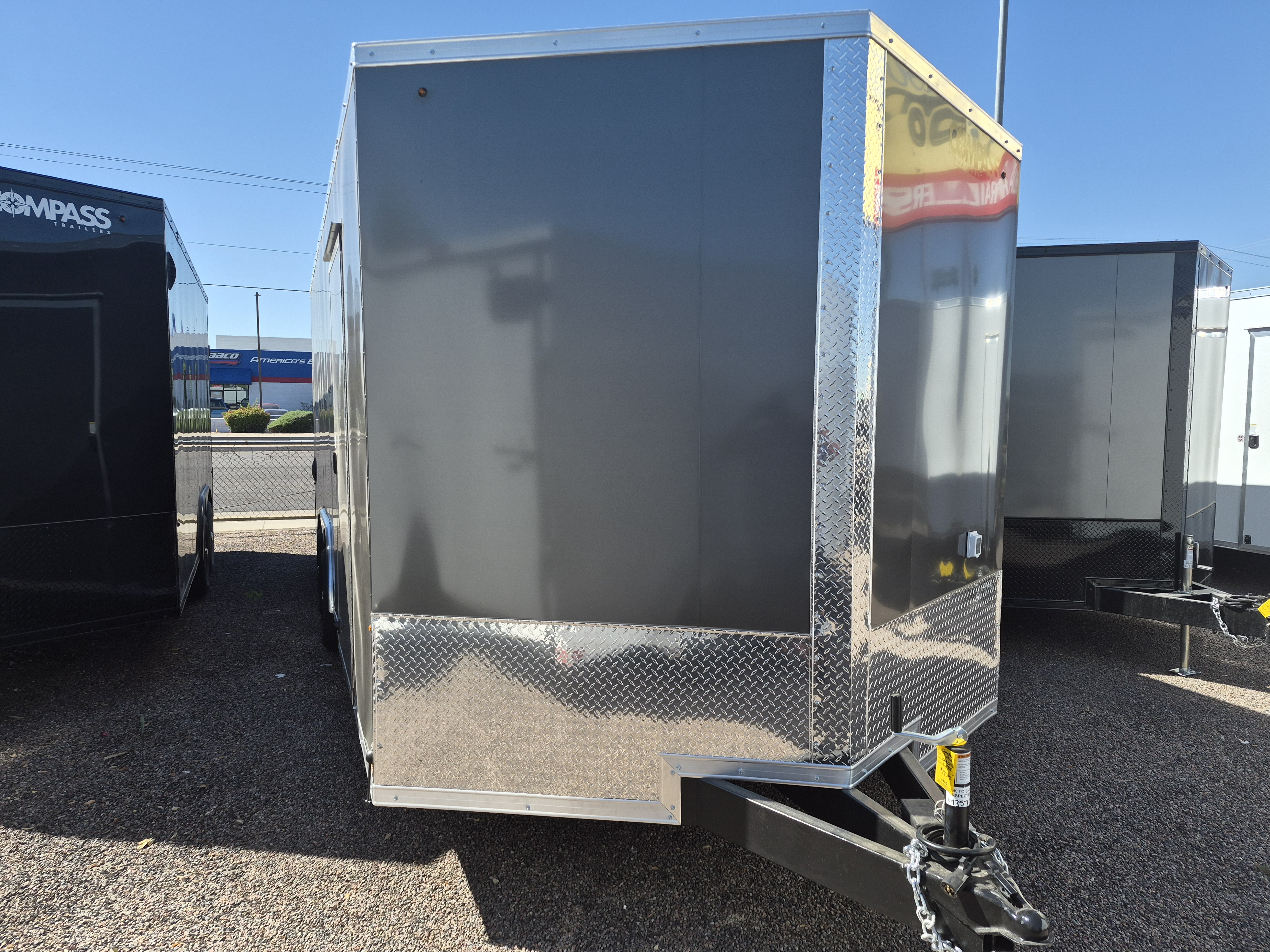 Compass 20x8.5 Jasper SE Car Hauler, 10K GVWR, Ramp Door, A/C, White Wall / Ceiling, RTP Floor - Stock #CMP2813 - Image 1 of 5