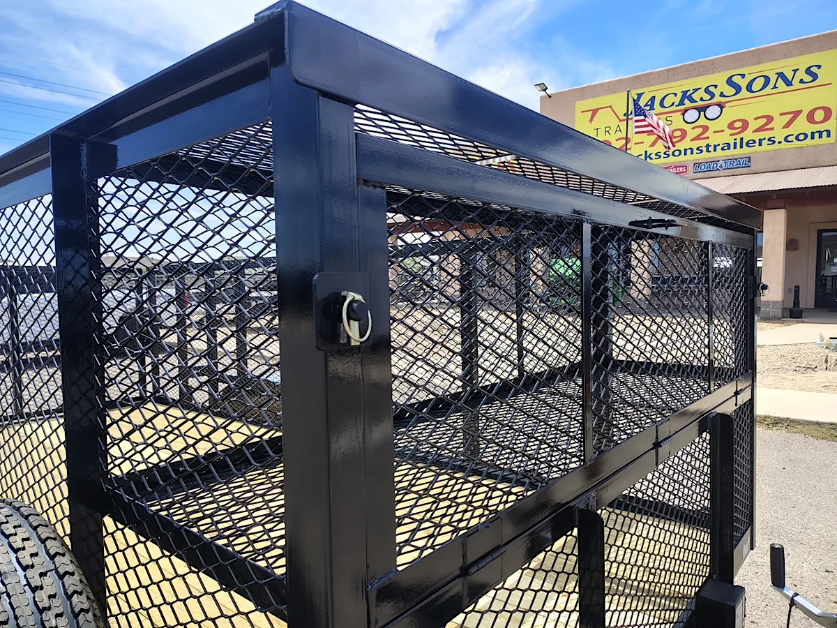 Texas Bragg 16x83 Tandem Axle, Landscape, 7K GVWR, 4' Expanded Metal Sides - Stock #TXB002 - Image 6 of 9 Texas Bragg 16x83 Tandem Axle, Landscape, 7K GVWR, 4' Expanded Metal Sides - Stock #TXB002 - Image 6 of 9