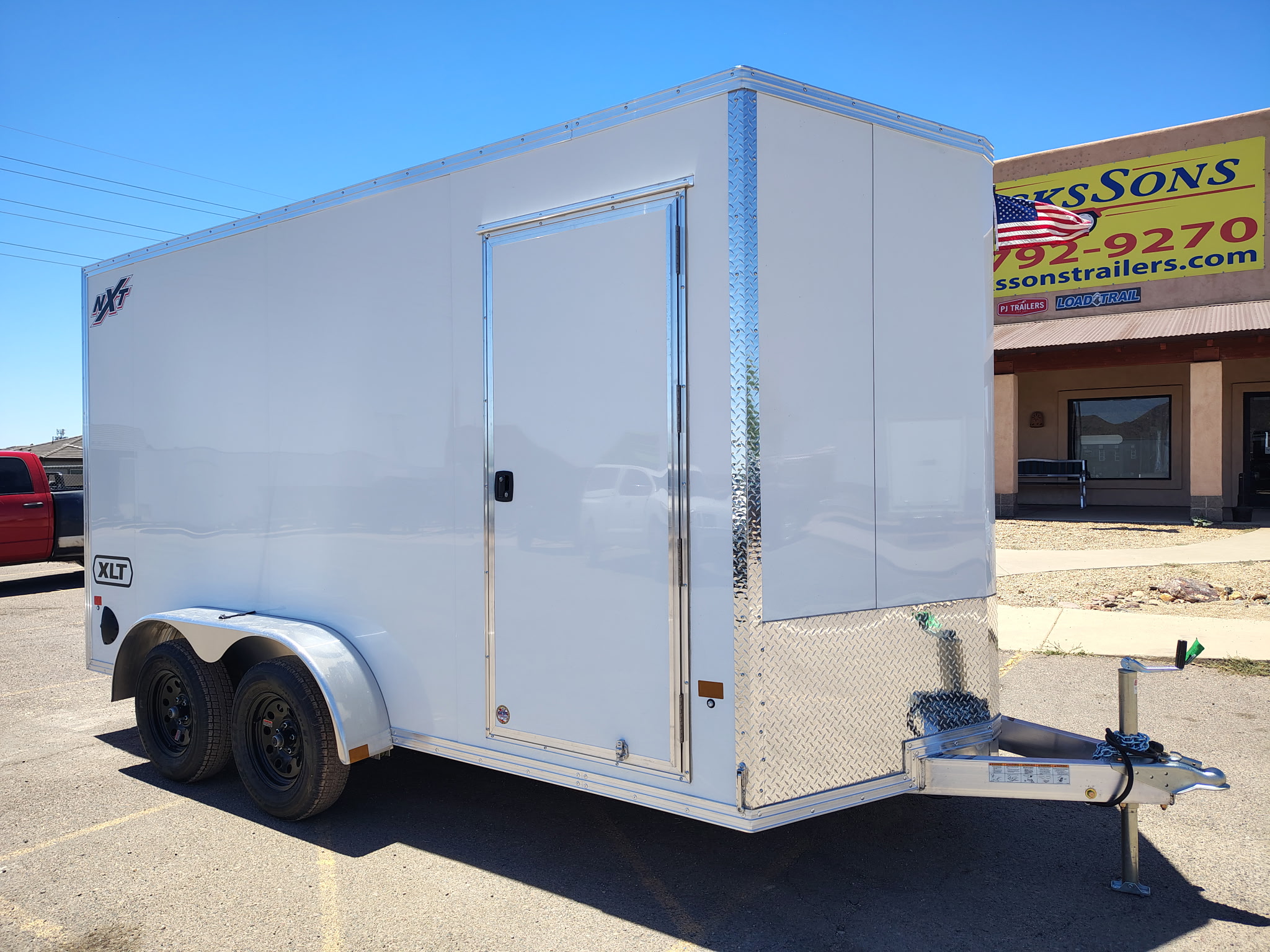 Alcom 14x7 All Aluminum XLTP Enclosed, 7K GVWR, Limited Edition, 82" Interior Height, Ramp Door - Stock #ALC259 - Image 1 of 7