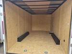 Compass 16x8.5 ST DLX Flat Top V-Nose Car Hauler 7K GVWR,  Wall Posts - 24" OC to 16", Ramp Door Stock #CMP2870 - Thumbnail 4