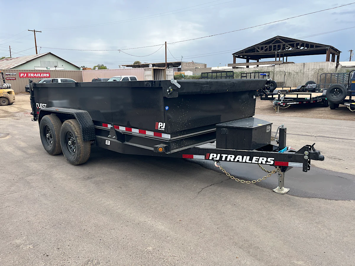 PJ Trailers 14'x83" Channel Dump Trailer (D7) - Stock #PJD1731 - Image 1 of 8 PJ Trailers 14'x83" Channel Dump Trailer (D7) - Stock #PJD1731 - Image 1 of 8
