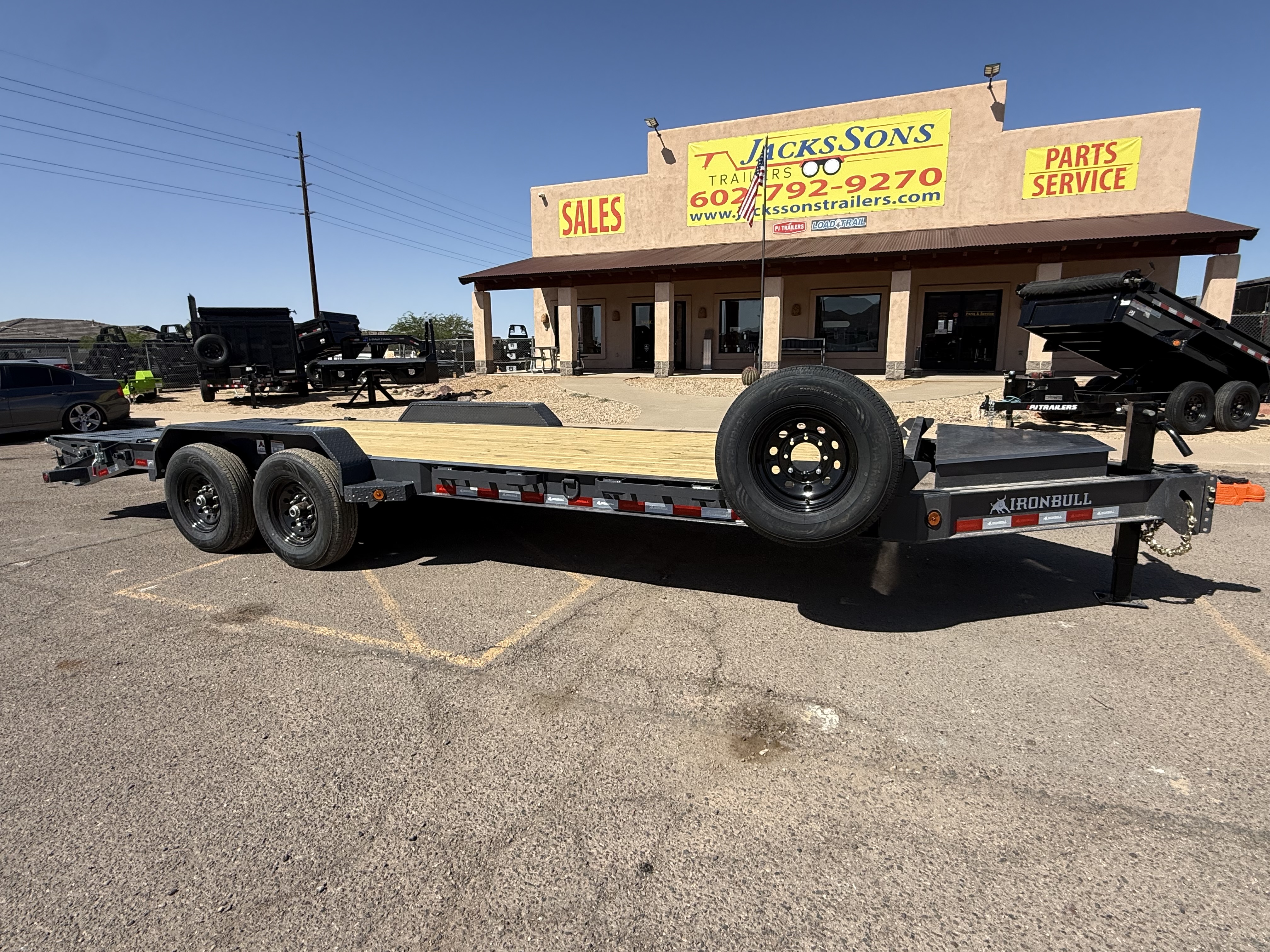 Norstar 22x83 IronBull, Tandem Axle, 14K GVWR, Rampage Ramps, Winch Plate - Stock #NS573 - Image 3 of 9