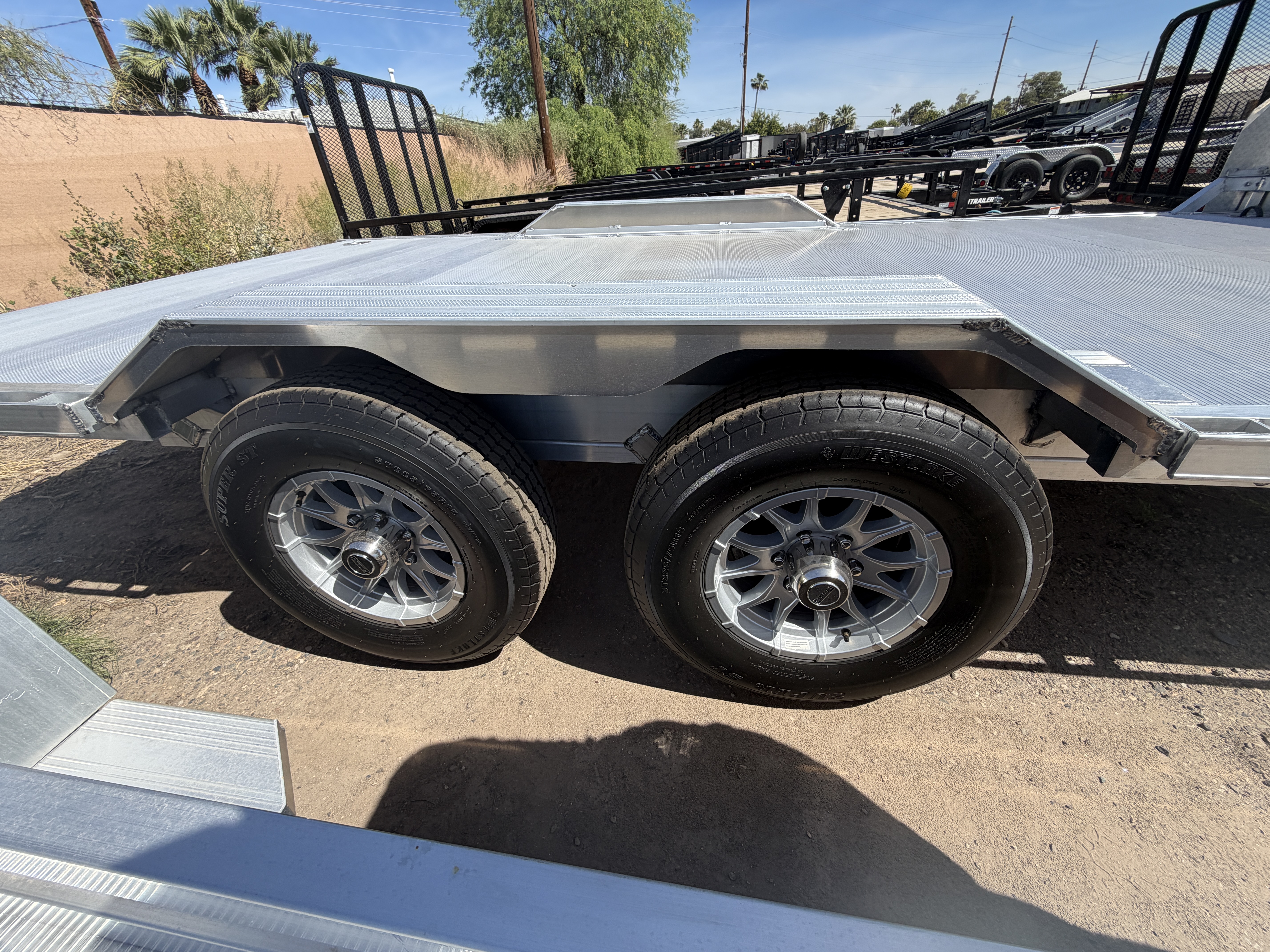 Aluma 16x102 All Aluminum Wide Body, 10K GVWR, Heavy Tandem Axle, Electric Brake, Drive-Over-Fenders, Ramps, RTD (WB16H-TA-EL-DOF-R-RR-RTD) - Stock #ALU364 - Image 6 of 9