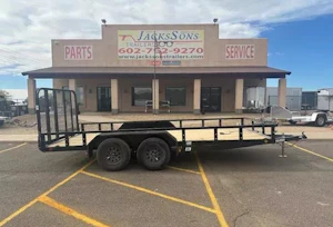 P.J. Trailers 14x77 Tandem Axle, 7K GVWR, Channel Utility