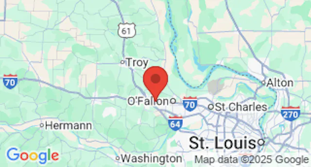 Map showing the Nationwide Trailers St Louis, MO service center