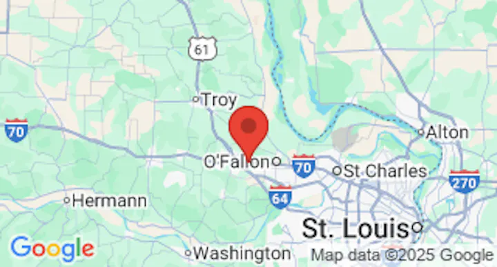Map showing Nationwide Trailers - St Louis in Wentzville, MO