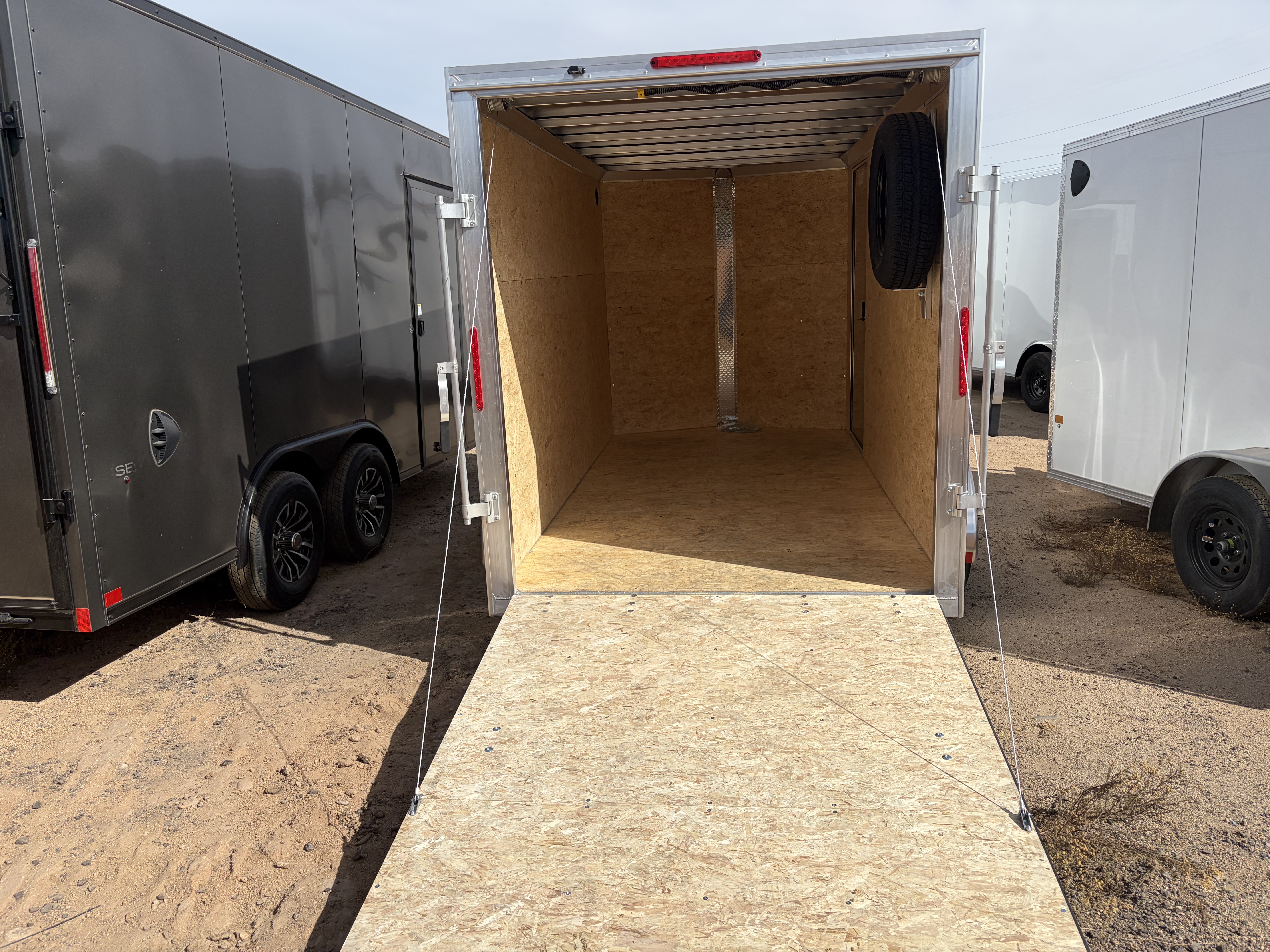 Alcom 12x6 All Aluminum NXT Enclosed, 3K GVWR, Side Door, Ramp Door - Stock #ALC262 - Image 7 of 8