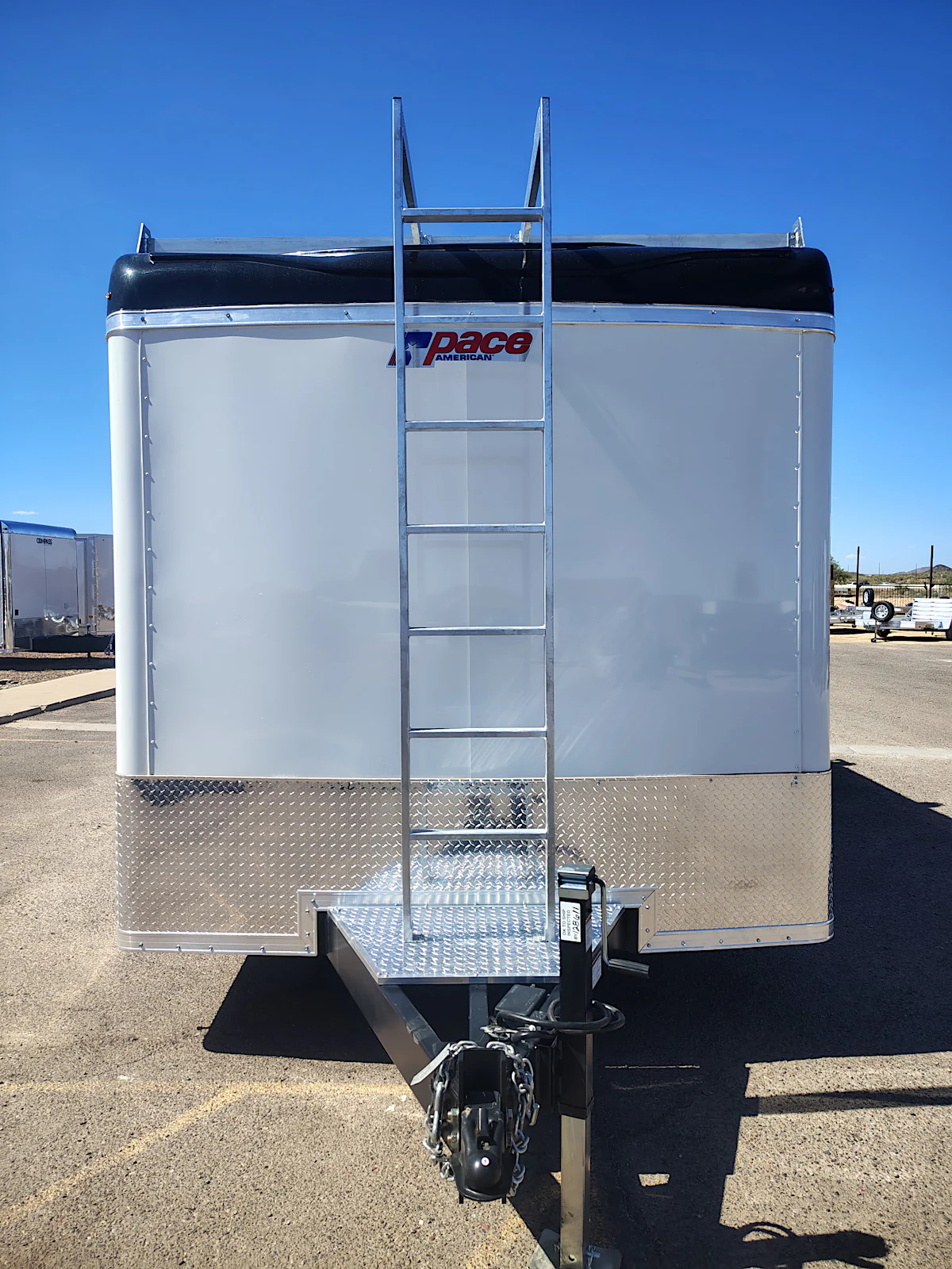 Pace American 16x8.5 PXT Hammer, 7K GVWR, Workbench, Ladder Rack, 6" Additional Height, Ramp Door - Stock #CMP2881 - Image 1 of 11 Pace American 16x8.5 PXT Hammer, 7K GVWR, Workbench, Ladder Rack, 6" Additional Height, Ramp Door - Stock #CMP2881 - Image 1 of 11