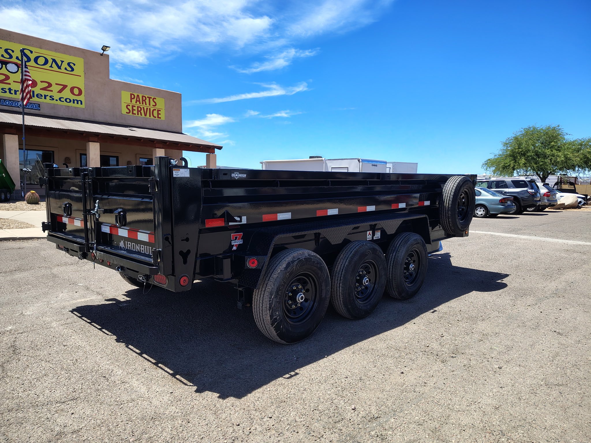 Iron Bull 16'x83" Scissor Dual I-Beam Bumper Pull Dump Trailer w/ 24" Sides (DTB)