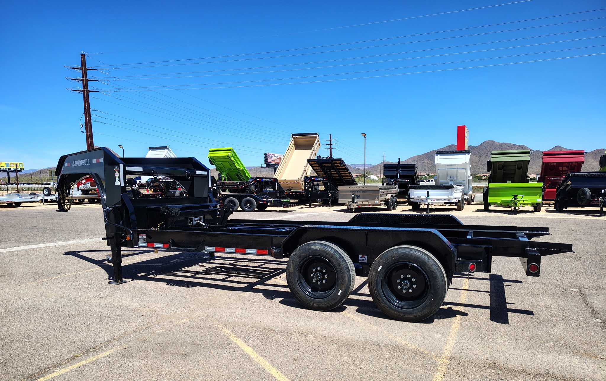 Norstar 16x83 Ironbull Gooseneck, Tandem Axle, Roll Off Chassis, 16K GVWR, 16 PLY - Stock #NST1440 - Image 9 of 12