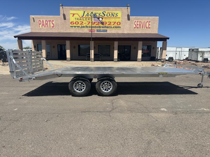 Aluma 20'x102" Aluminum Flatbed Trailer w/ Bi-Fold Tailgate (1020H)