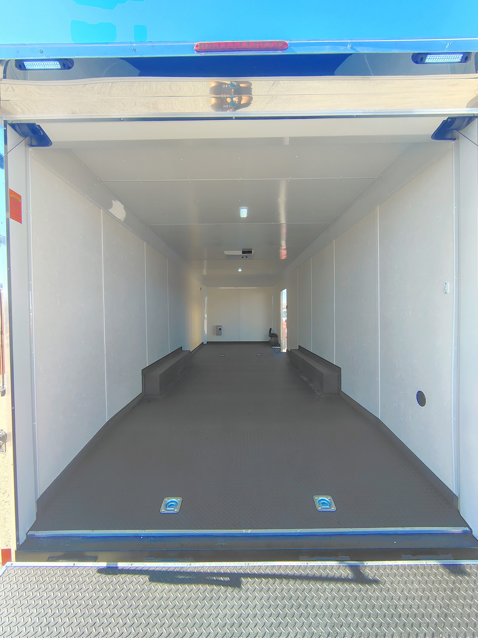 Compass 28x8.5 Canyon Race Trailer, 14K GVWR, Ramp Door,  AC/Heat, Elec. Awning - Stock #CMP2879 - Image 11 of 14