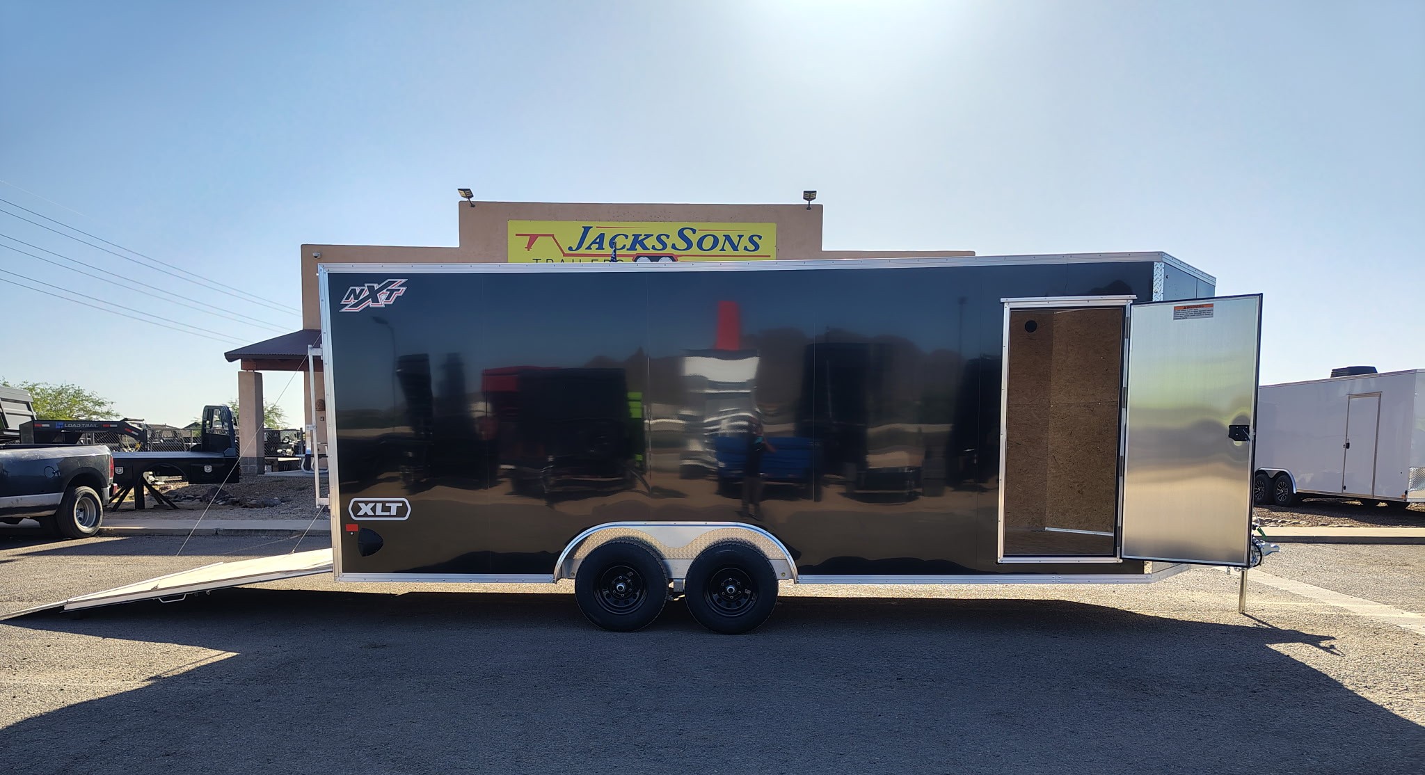Alcom 20x8.5 All Aluminum XLT-P Car Hauler, Limited Model, 10K GVWR, Ramp Door - Stock #ALC265 - Image 1 of 11