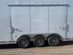 Triton 34x8.5 All Aluminum LOADED Car Hauler, Elite Escape Door, Cabinets/Winch, 14K GVWR, Ramp Door Stock #USD4729 - Thumbnail 21