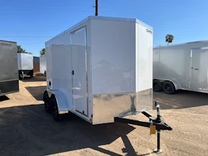 Compass 12x6 Indigo DLX, Flat Top V-Nose, 7K GVWR, Ramp Door