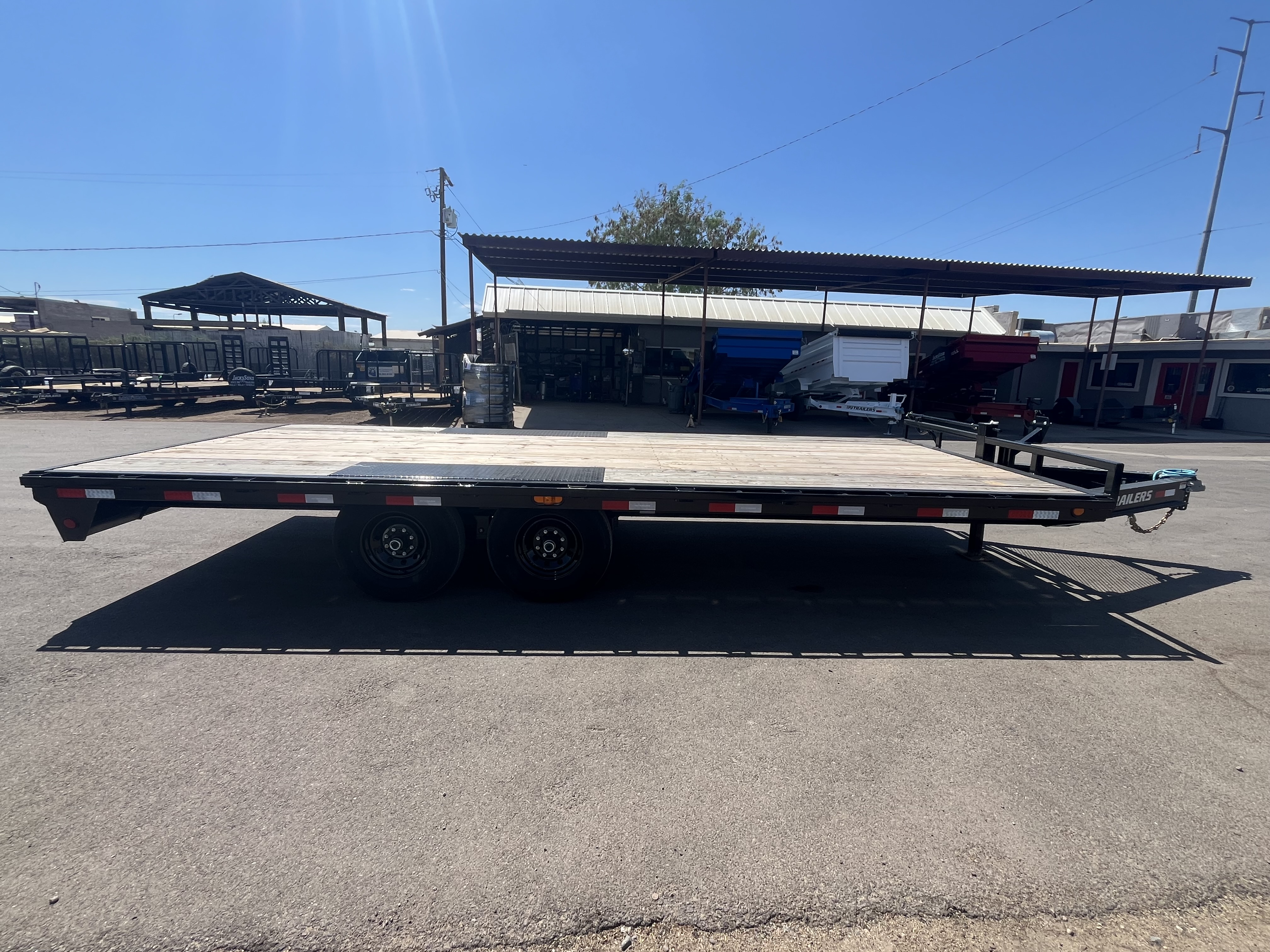 PJ Trailers 20'x102" I-Beam Deckover Trailer w/ Slide-In Ramps (F8)