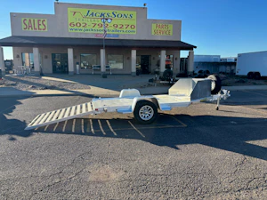 Aluma TK1 Single Axle Trike Hauler, 2K GVWR, Slide Out Ramp