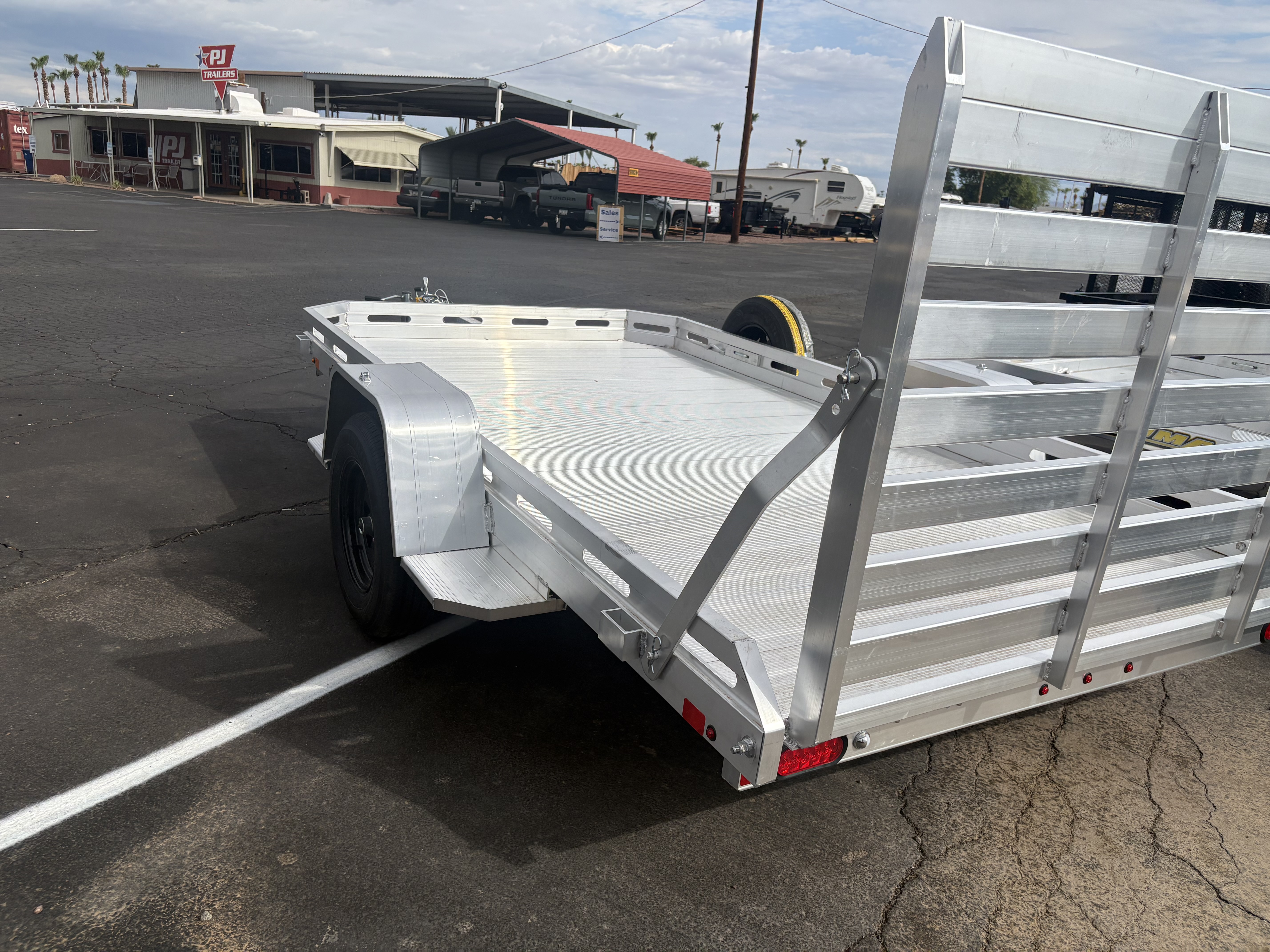 Aluma 12'x77" Aluminum Utility Trailer w/ Ramp Gate (7712H)