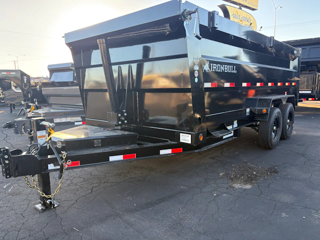 Iron Bull 16'x83" Scissor Dual I-Beam Bumper Pull Dump Trailer w/ 48" Sides (DTB)