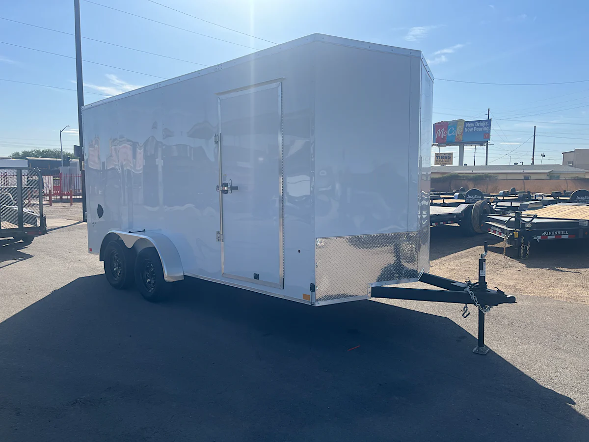 Compass Compass 7'x16' Enclosed Cargo Trailer w/ Ramp Door - Stock #CMP2952 - Image 1 of 10 Compass Compass 7'x16' Enclosed Cargo Trailer w/ Ramp Door - Stock #CMP2952 - Image 1 of 10