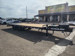 P.J. Trailers 25x102 Tandem Axle 25,900 GVWR Low-Pro Deckover with Duals, Monster Ramps, 14 Ply Tires