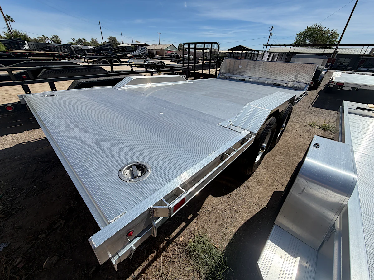 Aluma 16x102 All Aluminum Wide Body, 10K GVWR, Heavy Tandem Axle, Electric Brake, Drive-Over-Fenders, Ramps, RTD (WB16H-TA-EL-DOF-R-RR-RTD) - Stock #ALU364 - Image 2 of 9 Aluma 16x102 All Aluminum Wide Body, 10K GVWR, Heavy Tandem Axle, Electric Brake, Drive-Over-Fenders, Ramps, RTD (WB16H-TA-EL-DOF-R-RR-RTD) - Stock #ALU364 - Image 2 of 9