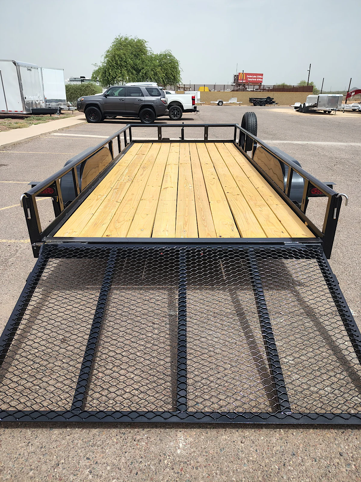 Texas Bragg Texas Bragg 16'x83" Pipe-Top Utility Trailer w/ 4' Ramp Gate (16POW) - Stock #TXB029 - Image 1 of 7 Texas Bragg Texas Bragg 16'x83" Pipe-Top Utility Trailer w/ 4' Ramp Gate (16POW) - Stock #TXB029 - Image 1 of 7