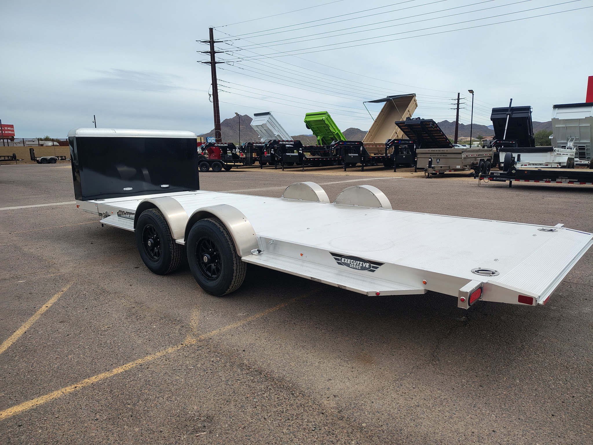 Aluma 18x82 All Aluminum, 10K GVWR, Heavy Tandem Axle, XL Tilt w/ Cargo Box (8218H-XL-TILT-TA-EL-RTD-CB) - Stock #ALU369 - Image 8 of 13