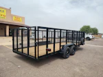 Texas Bragg 20x83 Tandem Axle, Landscape, 7K GVWR, 4' Expanded Metal Sides Stock #TXB019 - Thumbnail 5