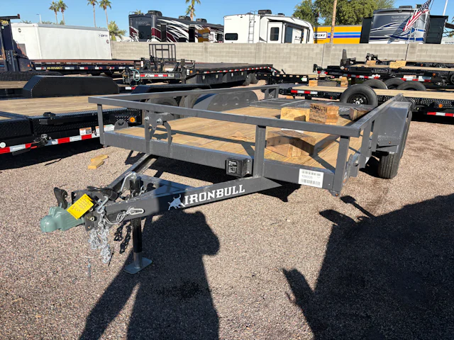 Iron Bull 14'x83" Tandem Axle Utility Trailer w/ 4' Fold-In Gate (UTB)