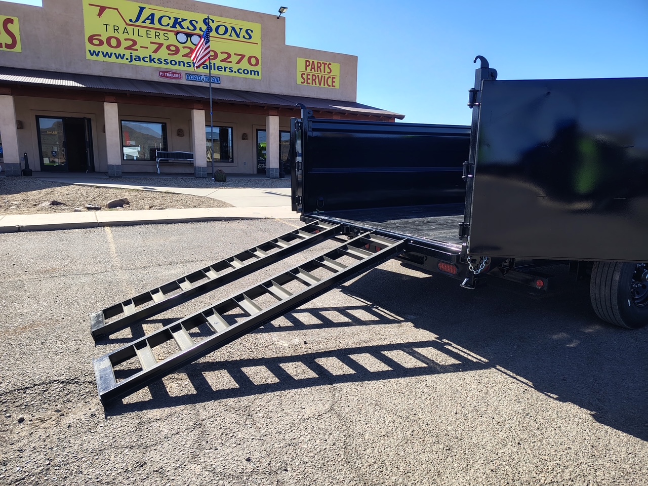 P.J. Trailers 14x83 Tandem Axle, 15,400 GVWR, Low Pro Dump, 36" Sides, 14 Ply Tires - Stock #PJD1693 - Image 3 of 12