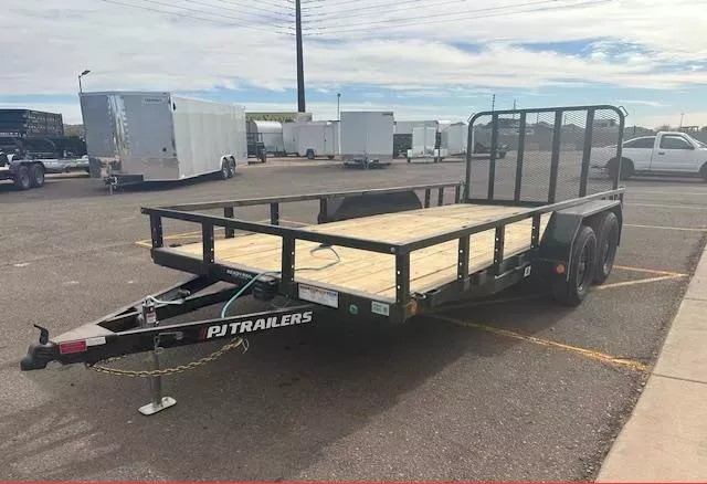 P.J. Trailers 12x83 Tandem Axle, 7K GVWR, Channel Utility (No Brakes) - Stock #PPJ11067 - Image 2 of 4