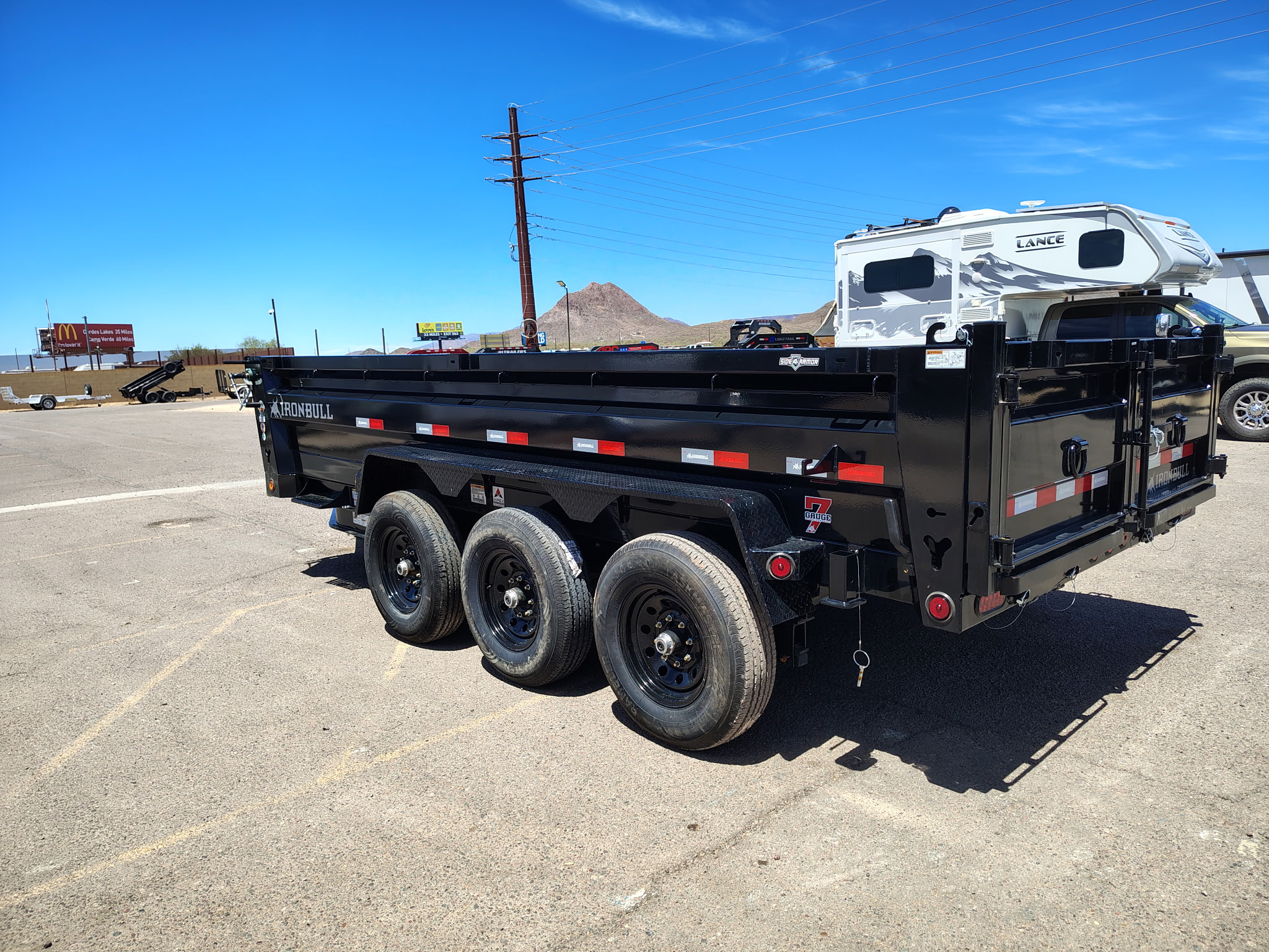 Iron Bull 16'x83" Scissor Dual I-Beam Bumper Pull Dump Trailer w/ 24" Sides (DTB)