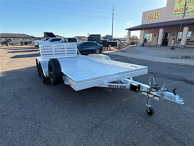 Aluma Aluma 14'x78" Aluminum Utility Trailer w/ Bi-Fold Tailgate (7814ESA) - Stock #ALU428 - Image 1 of 8 Aluma Aluma 14'x78" Aluminum Utility Trailer w/ Bi-Fold Tailgate (7814ESA) - Stock #ALU428 - Image 1 of 8