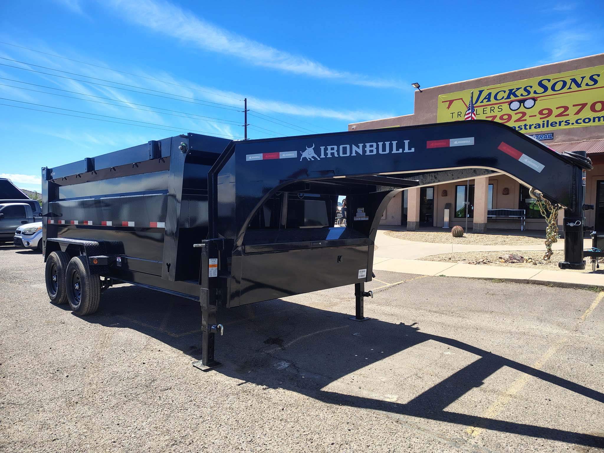 Norstar 14x83 IronBull Gooseneck, Tandem Axle Dump, 15K GVWR, 48" Sides,  Telescopic Cylinder - Stock #NST1429 - Image 6 of 9