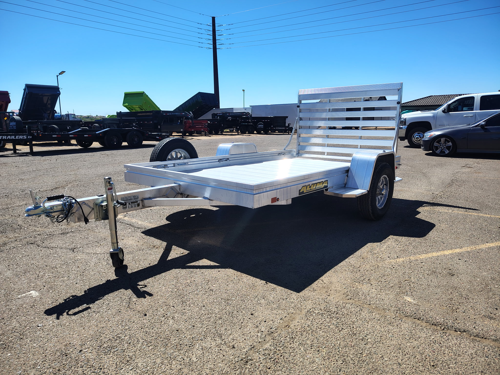 Aluma 10x68 All Aluminum, 3K GVWR, Heavy Single Axle, Straight Tailgate (6810H-S-TG) - Stock #ALU381 - Image 2 of 5