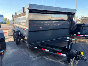 Iron Bull 14'x83" Scissor Dual I-Beam Bumper Pull Dump Trailer w/ 48" Sides (DTB)