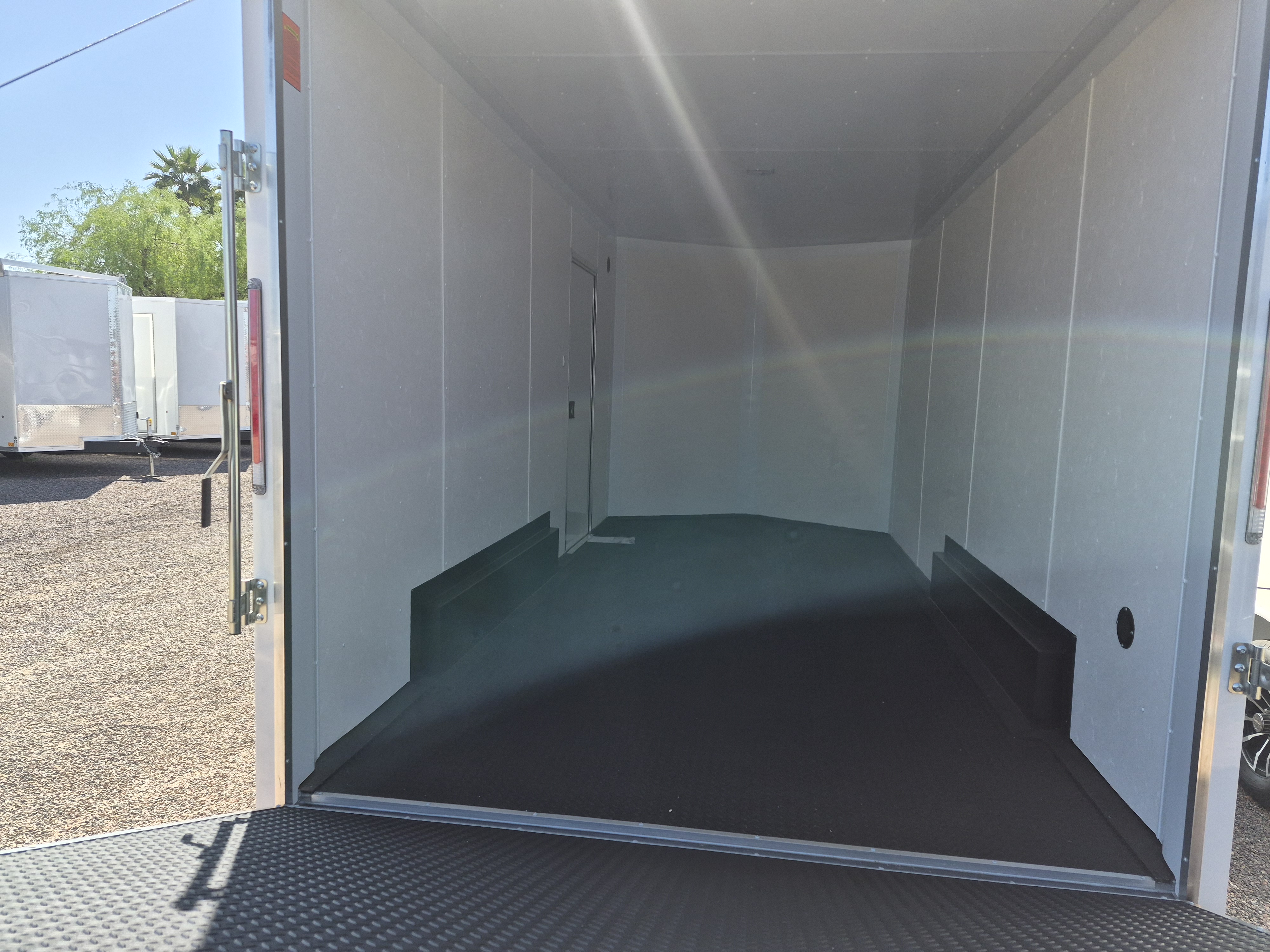 Compass 16x7.5 Jasper SE, 7K GVWR, Rubber Flooring, White Vinyl Walls/Ceiling, Ramp Door, 6" Extra Height - Stock #CMP2778 - Image 4 of 4