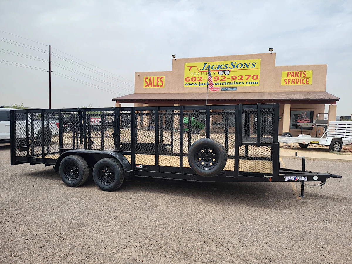 Texas Bragg Texas Bragg 20'x83" Landscape Trailer (LST) w/ Tailgate (20LST) - Stock #TXB028 - Image 1 of 6 Texas Bragg Texas Bragg 20'x83" Landscape Trailer (LST) w/ Tailgate (20LST) - Stock #TXB028 - Image 1 of 6