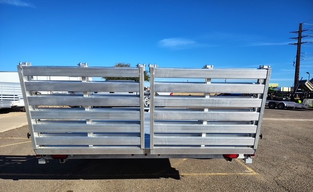 Aluma 15x102 Wide Body, 5.2K GVWR, Heavy Single Axle, Split Bi-Fold Gate (WB15H-S-EL-DOF-SBT-RR-RTD) - Stock #ALU329 - Image 5 of 7