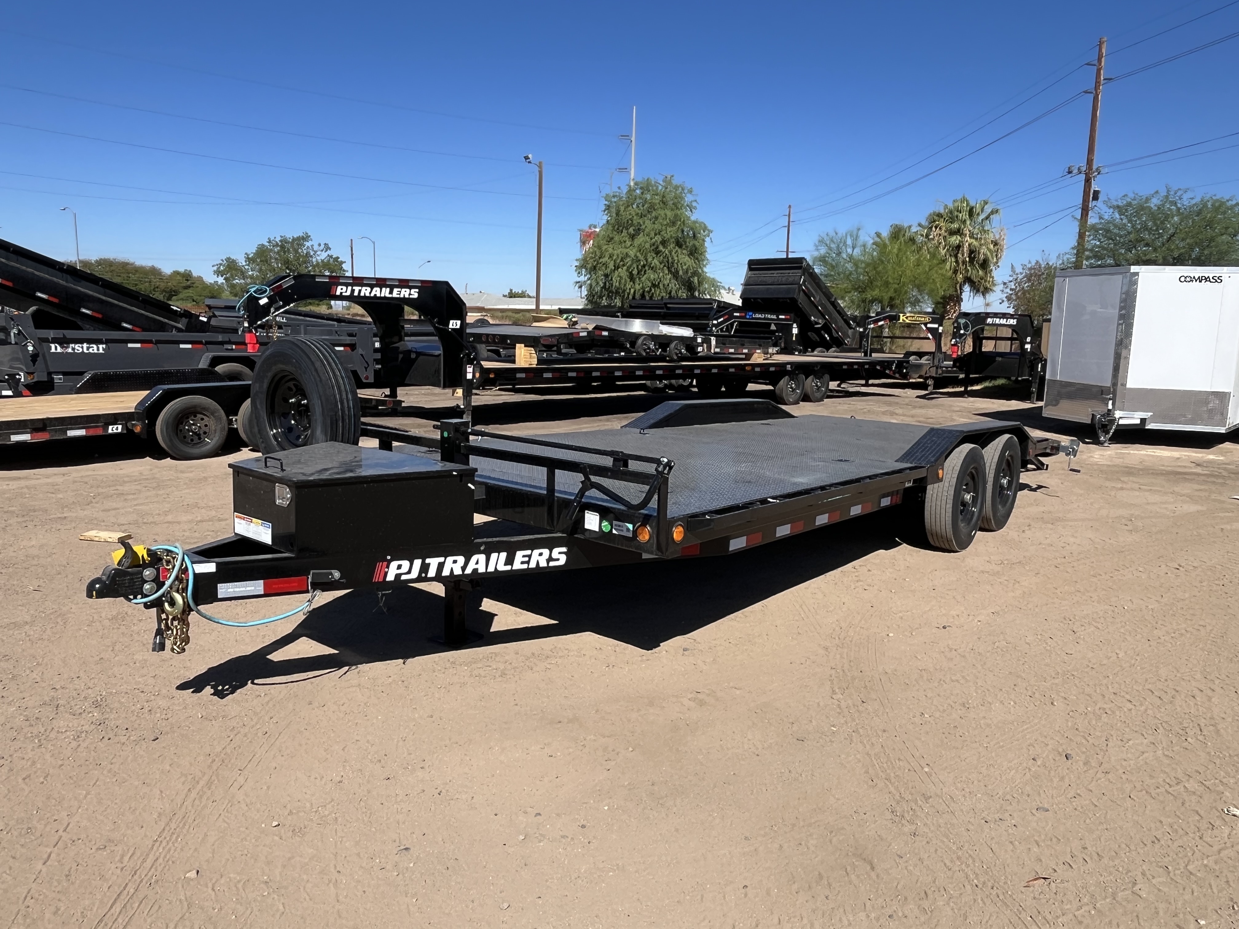 P.J. Trailers 22x102x6" Channel Tandem Axle, 14K GVWR Super-Wide, Equipment, Slide In Ramps - Stock #PPJ11039 - Image 9 of 10