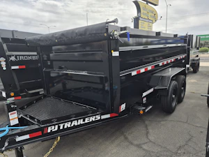P.J. Trailers 14x83 Tandem Axle, 15,400 GVWR, Low Pro Dump, 48" Sides, 14 Ply Tires